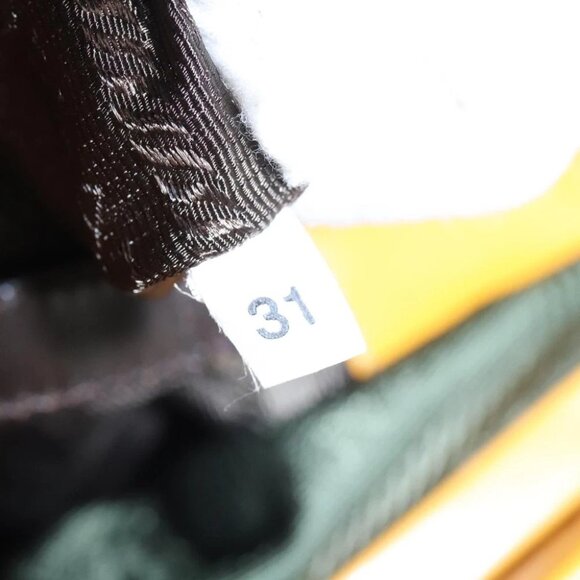 PRADA Hand Bag Canvas Beige Silver Auth 94761 - Picture 3 of 15